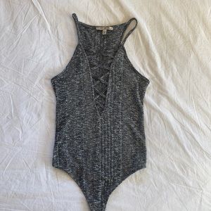 Grey marled Express One Eleven bodysuit